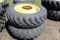 (2) 380/85R34 Firestone Tires on JD 12 Bolt Waffle Rims, 14.5