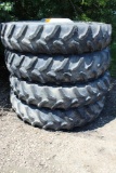 (4) 380/90R46 Goodyear UltraTourque DT712 Tires on CIH 10 Bolt Rims, 11