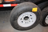 235/80R16 Tire on 8 Bolt White Spoke Rim