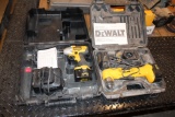 DeWalt 14.4V Right Angle Drill, Battery, Case, 12V Impact Driver, Battery,