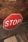 Saw and stop sign