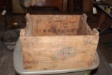 Wood box, ax and coal shovel