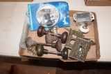 Antique door knobs, metal and glass