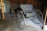 Doctor's buggy, needs repair, top and pole included, stored inside, wheels are in good shape