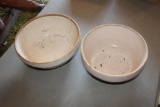 (2) Crock bowls