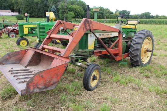 1959 JD 530, Schwartz WF, 13.9-36 Rears, Rockshaft, PowrTrol, 1 Hyd, Power Steering, PTO, 2468 Hours