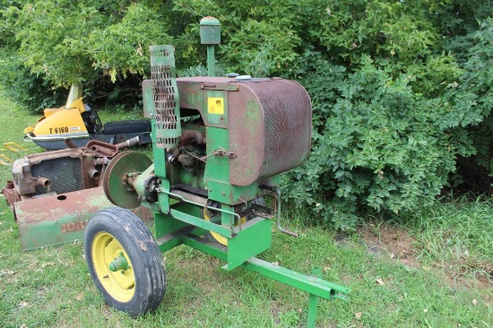 JD LUC Power Unit, on 2 wheel cart, variable speed shieve, SN- C27014