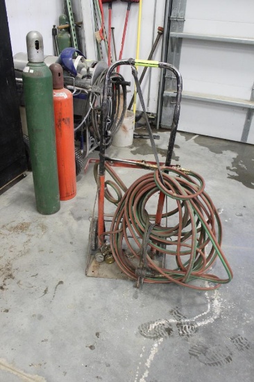 TORCH CART, HOSES, GAUGES, NO TANK