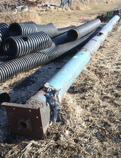 AUGER TUBE, APPROX 30', SPEED REDUCER, PARTS, DOES NOT INCLUDE DRAINAGE TILE AS PICTURED