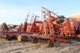 TRIPLE K 28' 5 BAR FIELD CULTIVATOR WITH ROLLING BASKETS, WALKING TANDEMS ON MAIN FRAME & WINGS,