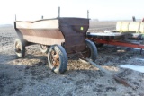 STEEL FLARE BOX, RUNNING GEAR, TRUCK TIRES, NO END GATE