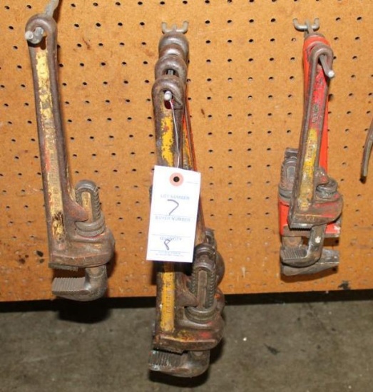 (8) Pipe Wrenches, 10"-18"