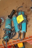 (2) Makita Grinders, (1) Right Angle Drill