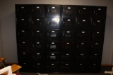 Black 36 Bay Locker Unit