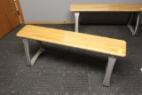 4.5' Wood Top Bench