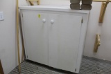 White Wooden Cupboard, Approx 48