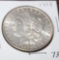 1898 MORGAN SILVER DOLLAR, ALMOST UNCIRCULATED