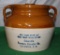 RED WING BEAN POT, COLUMBIA FARMERS ELEVATOR CO. COLUMBIA S.D., CHIP ON LID