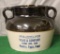 RED WING BEAN POT, 1938 SEASON'S GREETINGS, VILAS & COMPANY, STORM LAKE, IOWA