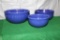 RED WING ROYAL BLUE REED SET OF (6) NESTING BOWLS, 5
