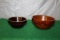 (2) RED WING BROWN BOWLS 5