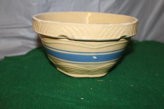 APPROX. 7" BANDED MIXING BOWL, USA MARKED ON BOTTOM