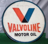 METAL VALVOLINE MOTOR OIL REPRODUCTION SIGN, 12