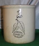 2 GAL. RED WING UNION STONEWARE CROCK, BIRCH LEAF