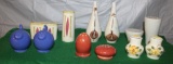 (6) SETS RED WING SALT AND PEPPER SHAKERS