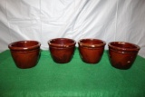 RED WING INDIVIDUAL BEAN POTS, MARKED ON BOTTOM