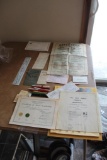 MADISON, MN AND LAC-QUI-PARLE ADV. ITEMS, 1963 HORSE SHOW, PERFECT ATTENDANCE AWARDS, PENS AND