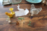 GLASS ANIMAL FIGURINES, AND KNICKKNACKS