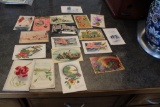 LATE 1800 TO 1900'S POSTCARDS OF THOUGHTS, PATRIOTIC, AND CONGRATULATIONS