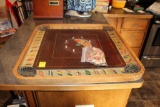 VINTAGE CARROM BOARD WITH CARROMS AND DIRECTIONS