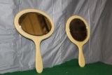 (2) HANDHELD VINTAGE MIRRORS