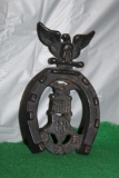 GRAND ARMY OF THE REPUBLIC GAR (CIVIL WAR VETERANS) HORSESHOE WALL HANGING