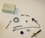 VINTAGE TIE CLIPS, AND PINS