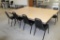 (2) 8' BANQUET TABLES, (9) CHAIRS