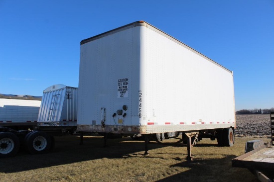 *** 1995 STRICK 28' SINGLE AXLE DRY VAN TRAILER, ROLL UP DOOR, SPRING RIDE,