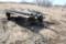 4 WHEEL RUNNING GEAR WITH FLATBED AND CONTENTS, NEEDS TIRES, FROM ESTATE