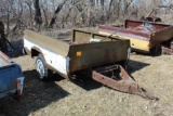 PICKUP BOX TRAILER, APPROX 8', MADE FROM A CHEVY PICKUP, TIRES NEED REPAIR, FLOOR IS BAD,