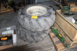 (2) Firestone 12.5L-15 Tires on 6 Bolt Implement Rims