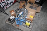 Contents of Pallet Including Ratchet Straps and Lights