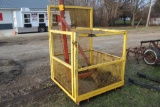 Yellow Quick Tach Man Basket Cage, 3 PT Boom Not Included, Sold In Lot 449,