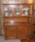 CHINA HUTCH WITH 2 BOTTOM DOORS, 2 DRAWERS AND 2 SMALL GLASS TOP DOORS, 49