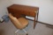 WOOD DESK AND CHAIR