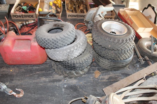 7 LAWN AND GARDEN TRACTOR TIRES/RIMS