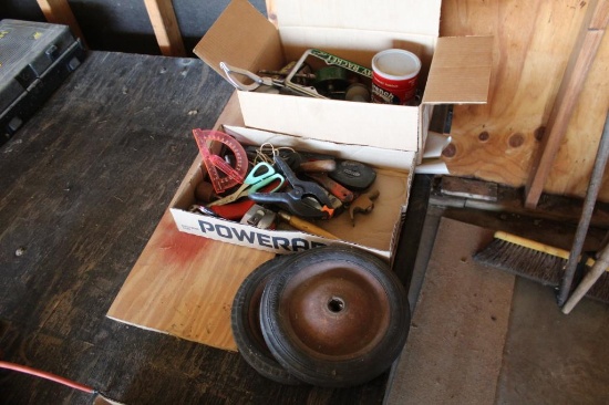 WAGON WHEELS, MISC. TOOLS, BALL PEIN HAMMER, MORE