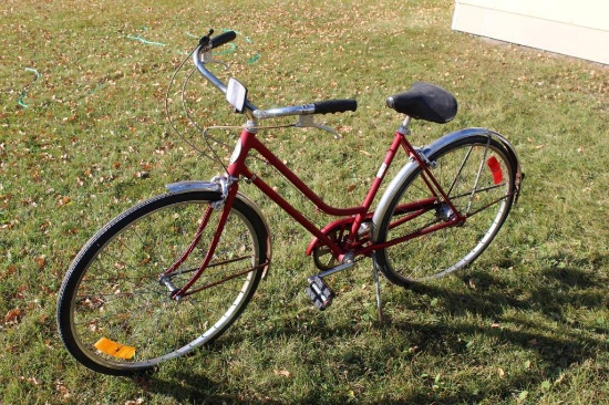 RED WAGON, SCHWINN BREEZE LADIES BICYCLE