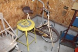 EXERCISE BIKE AND STOOL